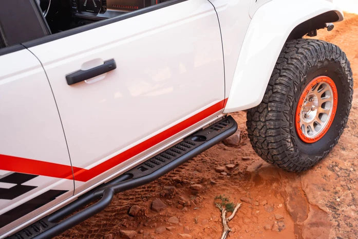 Bronco with rock rails equipped