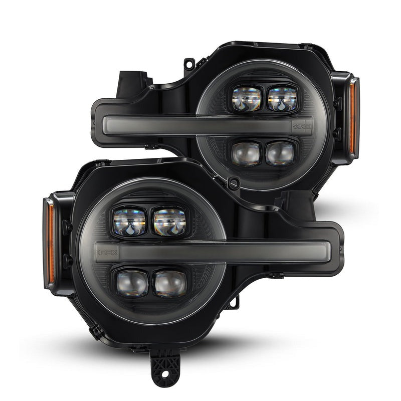 2021-2026 Ford Bronco AlphaRex NOVA LED Projector Headlights Alpha-Black View 1
