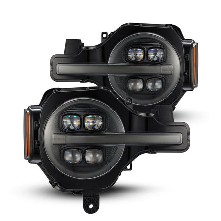 2021-2026 Ford Bronco AlphaRex NOVA LED Projector Headlights Alpha-Black View 1