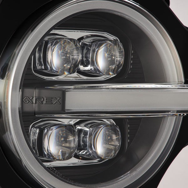 2021-2026 Ford Bronco AlphaRex NOVA LED Projector Headlights Black View 6