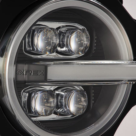 2021-2026 Ford Bronco AlphaRex NOVA LED Projector Headlights Black View 6