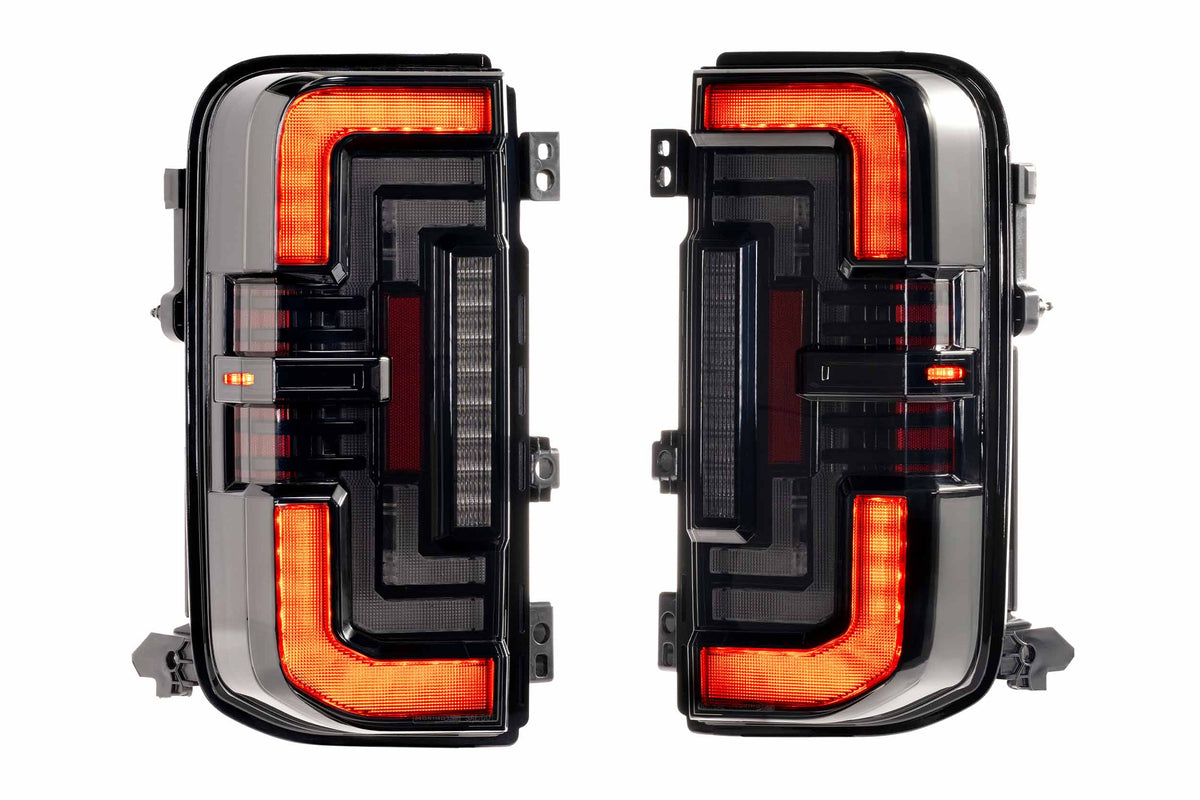 Morimoto XB LED Tail Lights Smoked Lens lit up 2021-2026 Ford Bronco