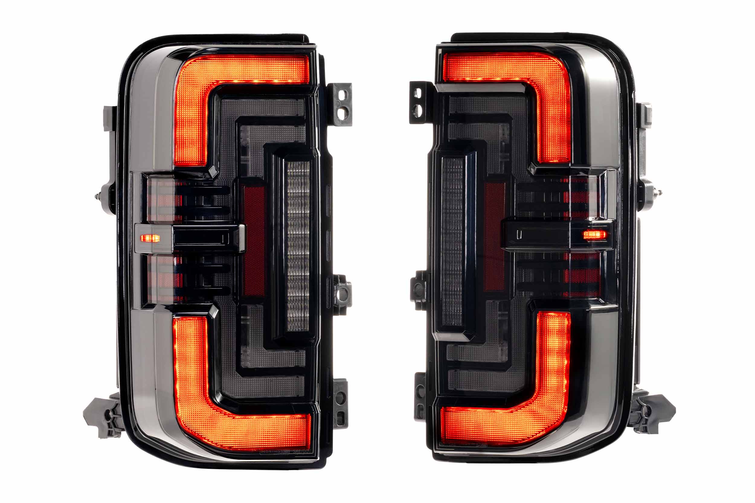 Morimoto XB LED Tail Lights Smoked Lens lit up 2021-2026 Ford Bronco