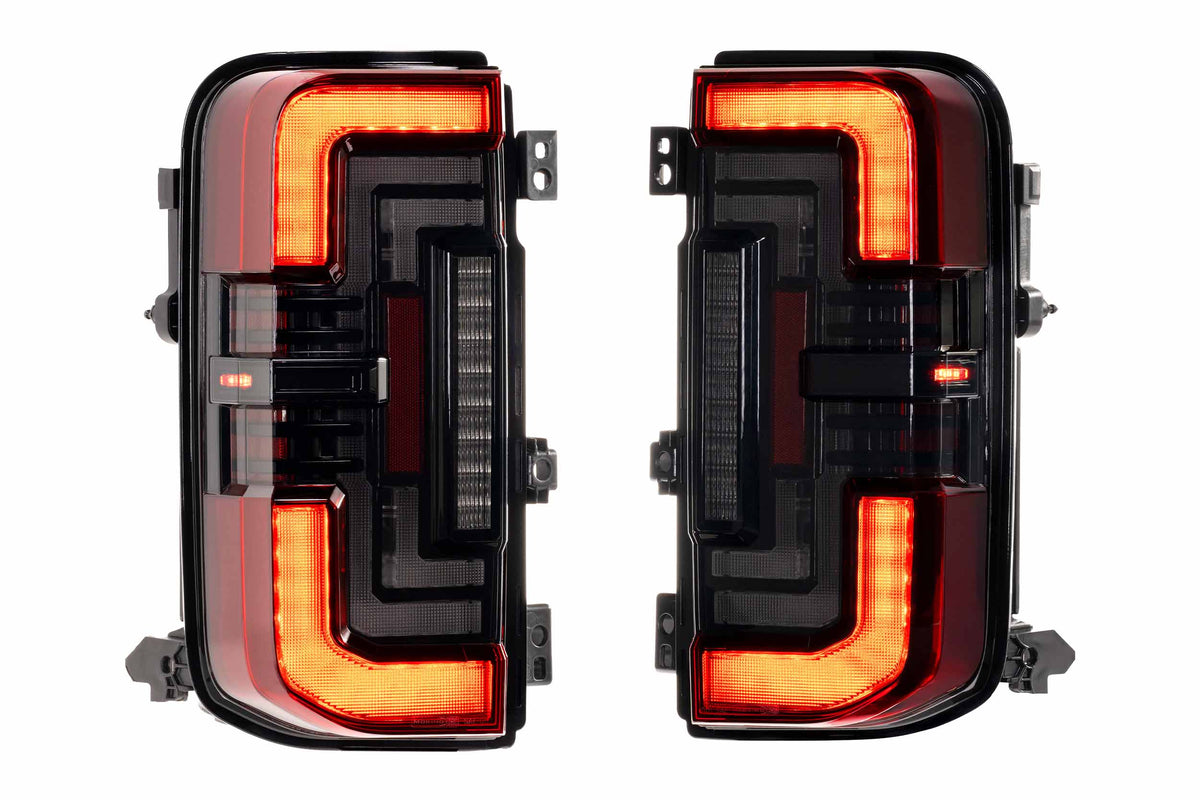Morimoto XB LED Tail Lights Red Lens lit up 2021-2026 Ford Bronco