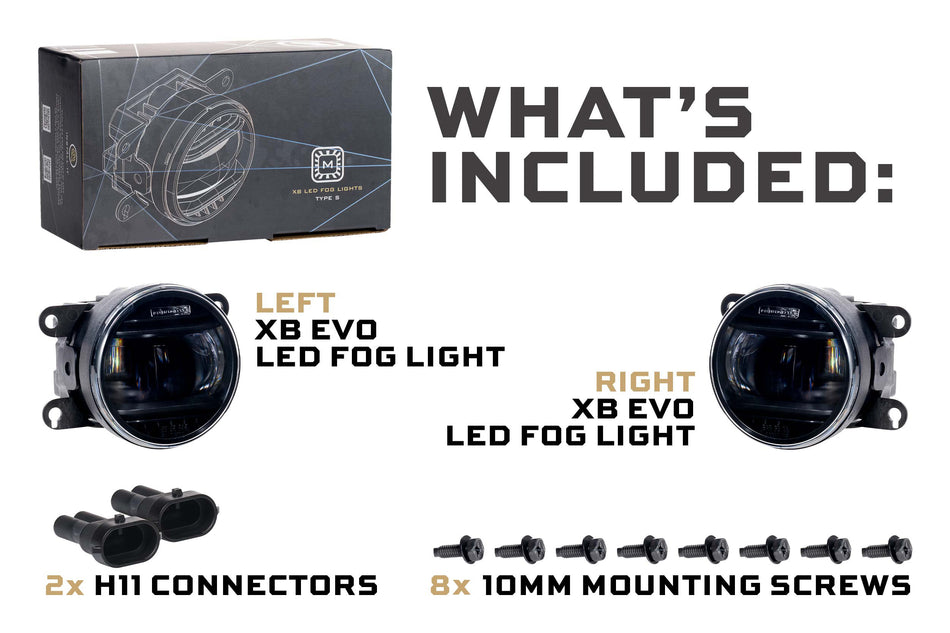 Morimoto XB Evo LED Fog Lights White installed 2021-2026 Ford Bronco