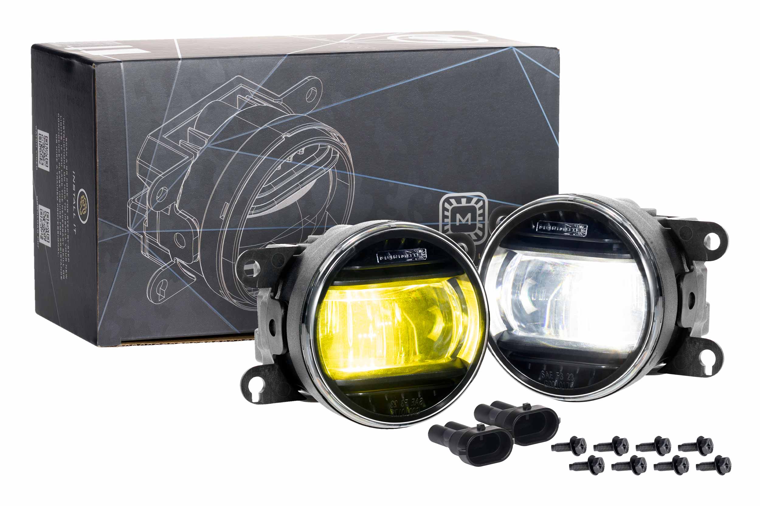 Morimoto XB Evo+ LED Fog Lights White Yellow 2021-2026 Ford Bronco