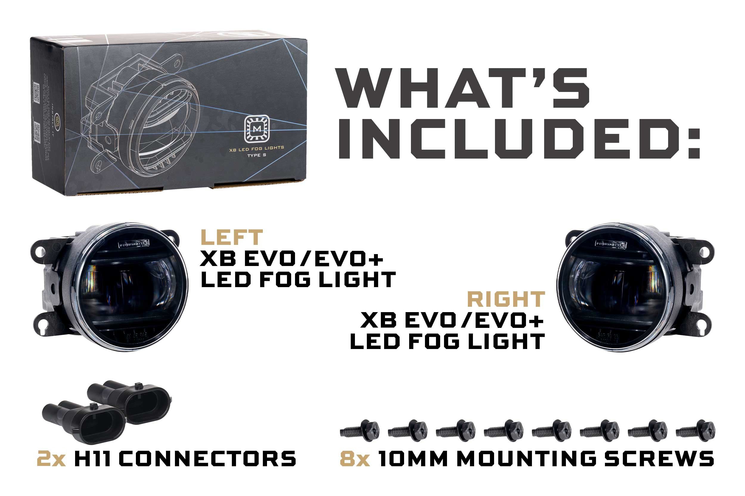 Morimoto XB Evo+ LED Fog Lights switchable installed 2021-2026 Ford Bronco