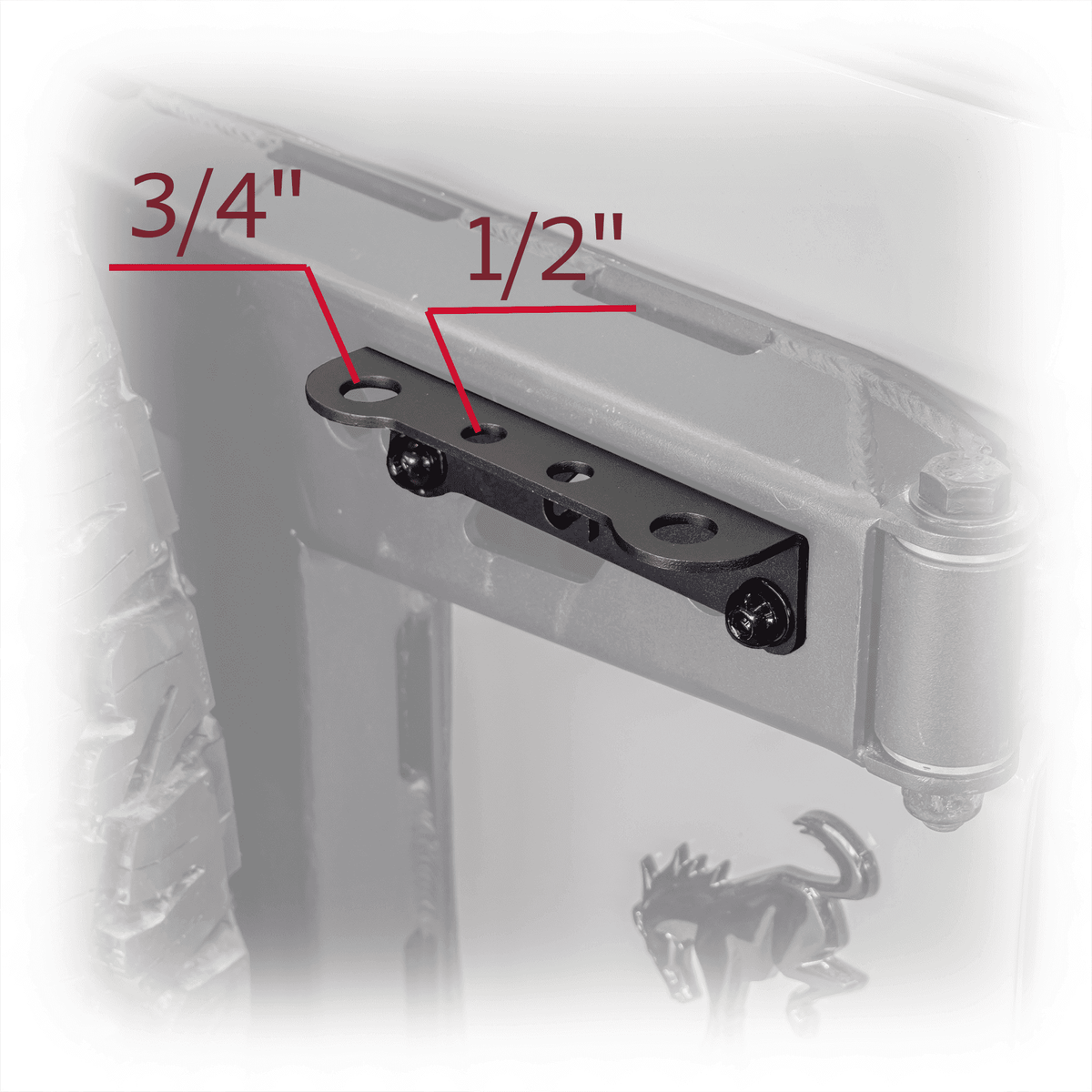 Tailgate Hinge Antenna and Whip Mount for Ford Bronco - view 6