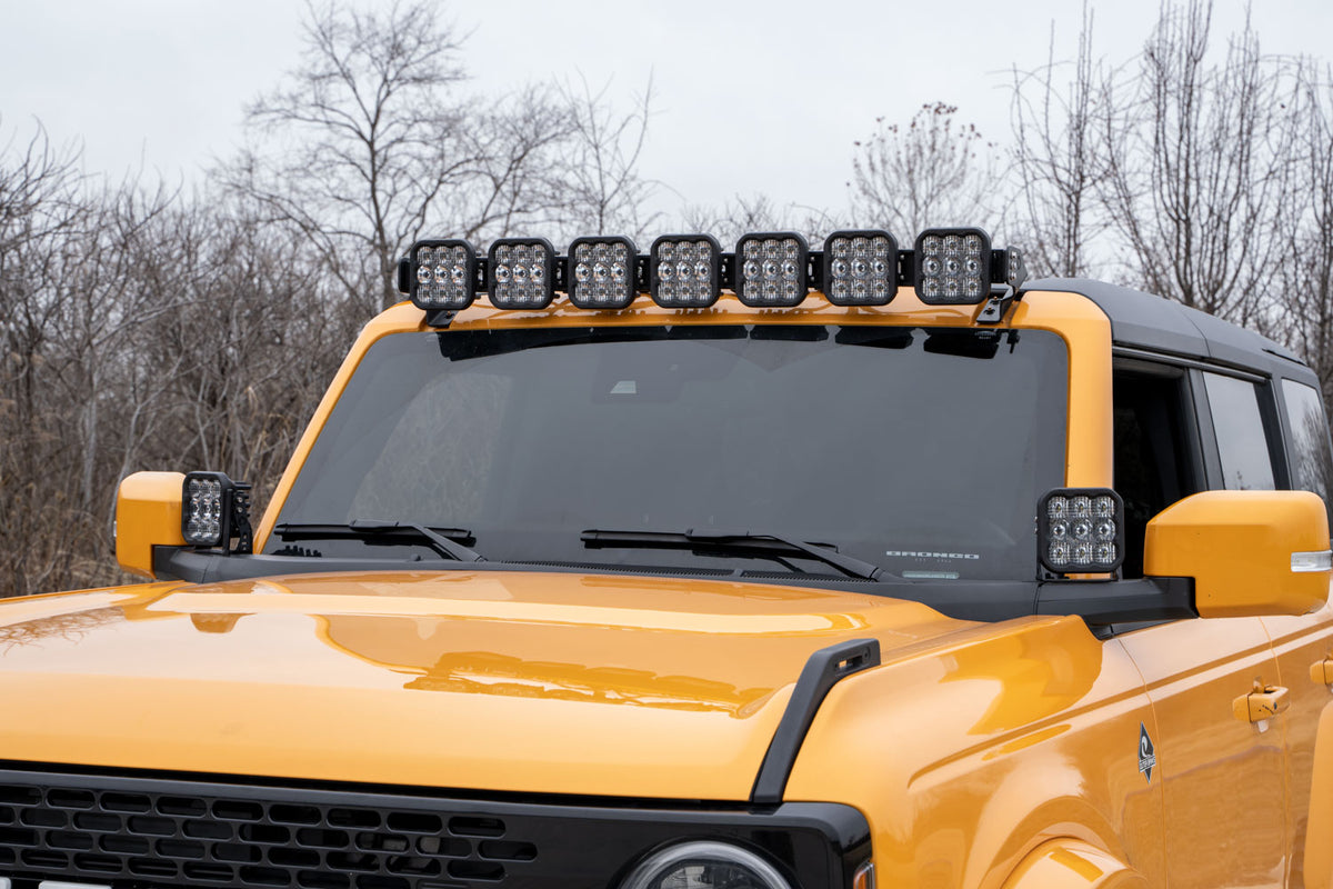 2021-2025 Ford Bronco Windshield LED Light Bar by Diode Dynamics Installed