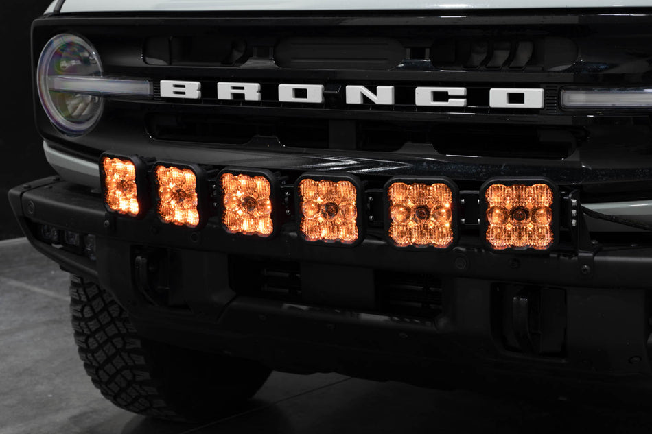 2021-2025 Ford Bronco Grille LED Light Bar Kit by Diode Dynamics Installed
