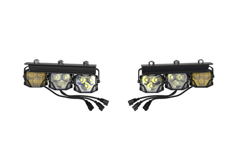 Morimoto 4Banger Triple Fog Kit brackets and wiring harness 2021-2026 Ford Bronco