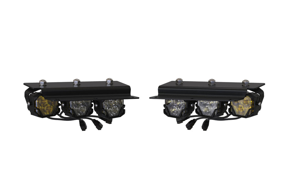 Morimoto 4Banger Triple Fog Light Brackets installed 2021-2026 Ford Bronco