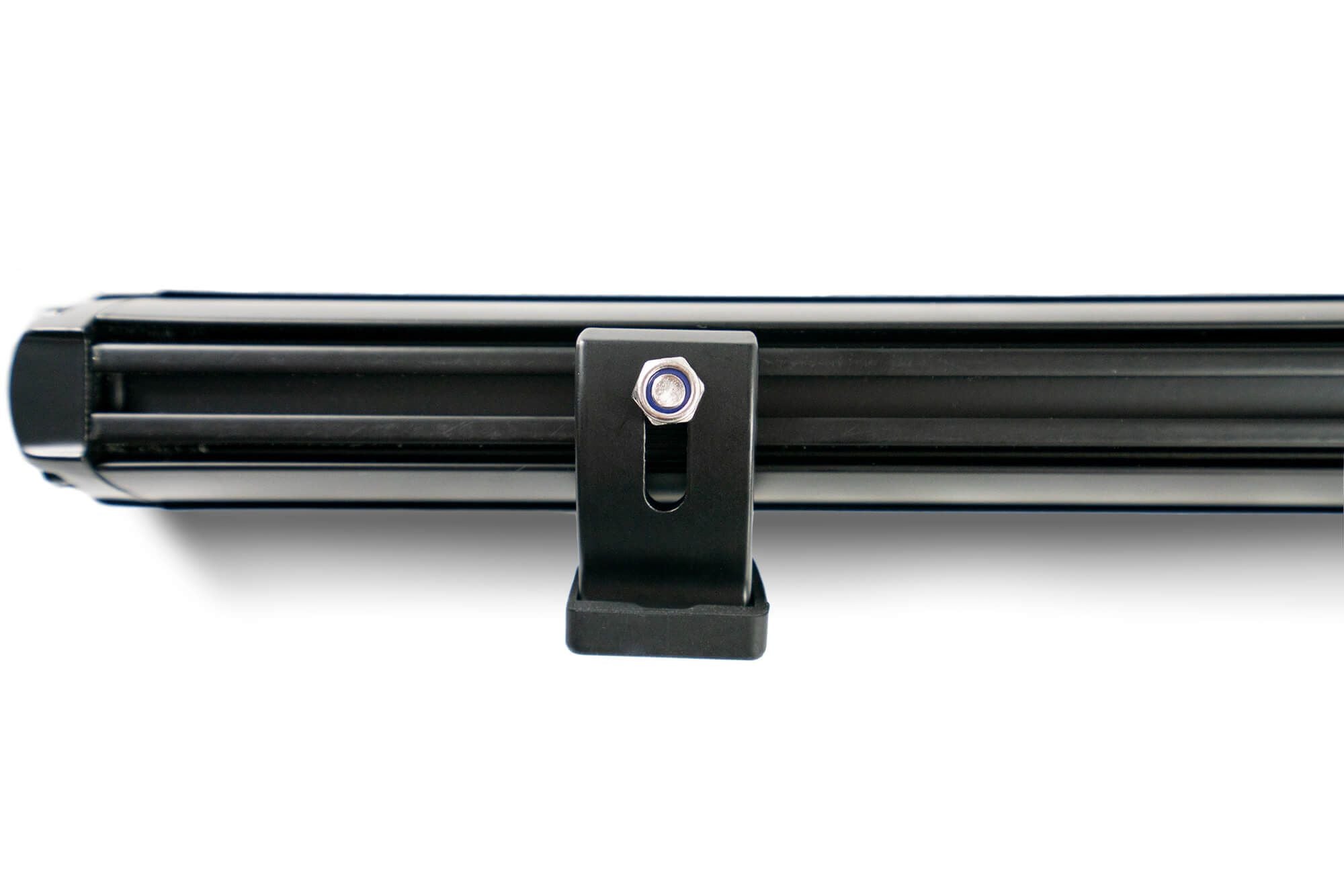 DV8 Offroad small elite series LED light bar mount top view showing full mount assembly with bracket base
