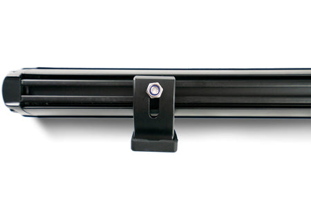 DV8 Offroad small elite series LED light bar mount top view showing full mount assembly with bracket base