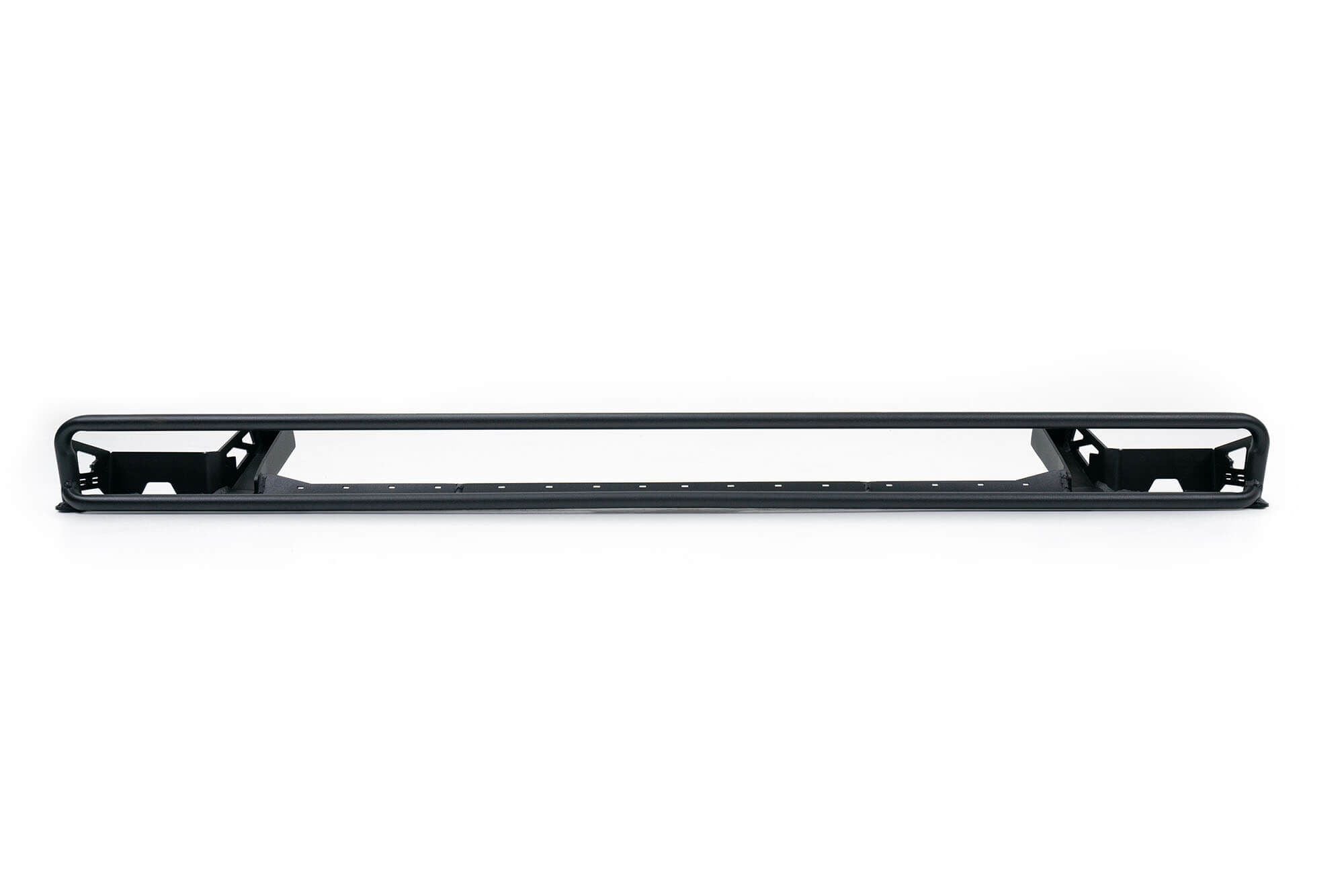 DV8 Offroad 52-inch straight LED light bar windshield mount black powder coat product shot showing full bracket assembly for 2021-2026 Ford Bronco