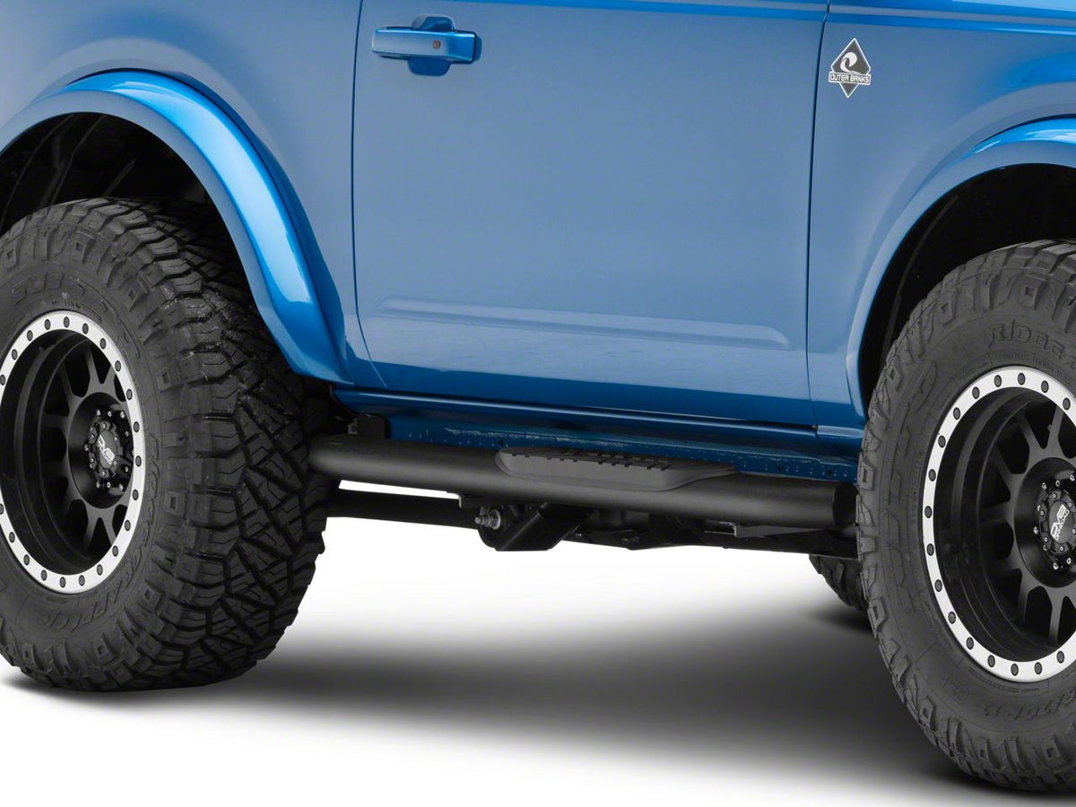 RedRock 5-Inch Oval Bent End Side Step Bars - Black for Ford Bronco - view 4
