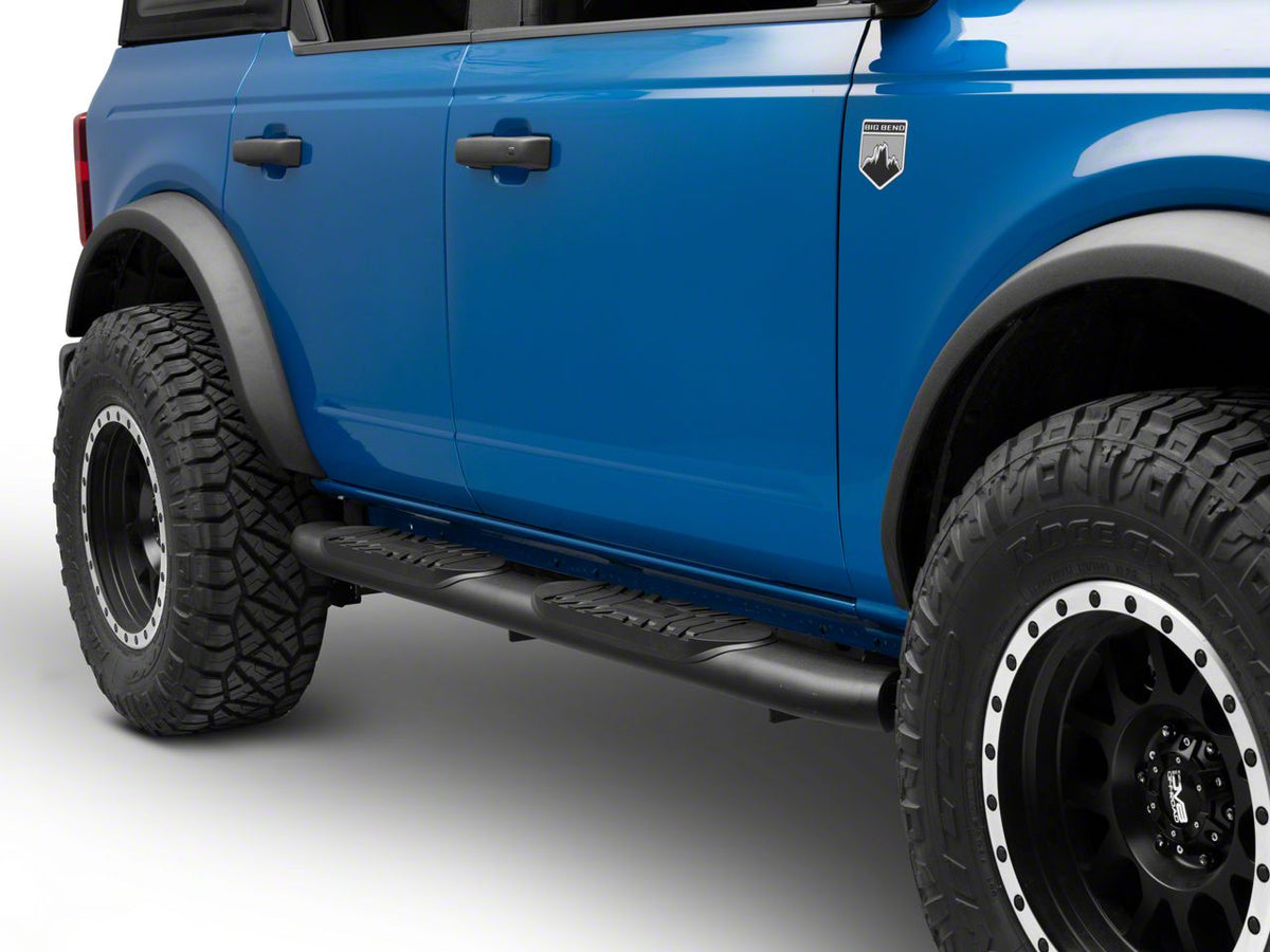 RedRock 5-Inch Oval Bent End Side Step Bars - Black for Ford Bronco - view 3