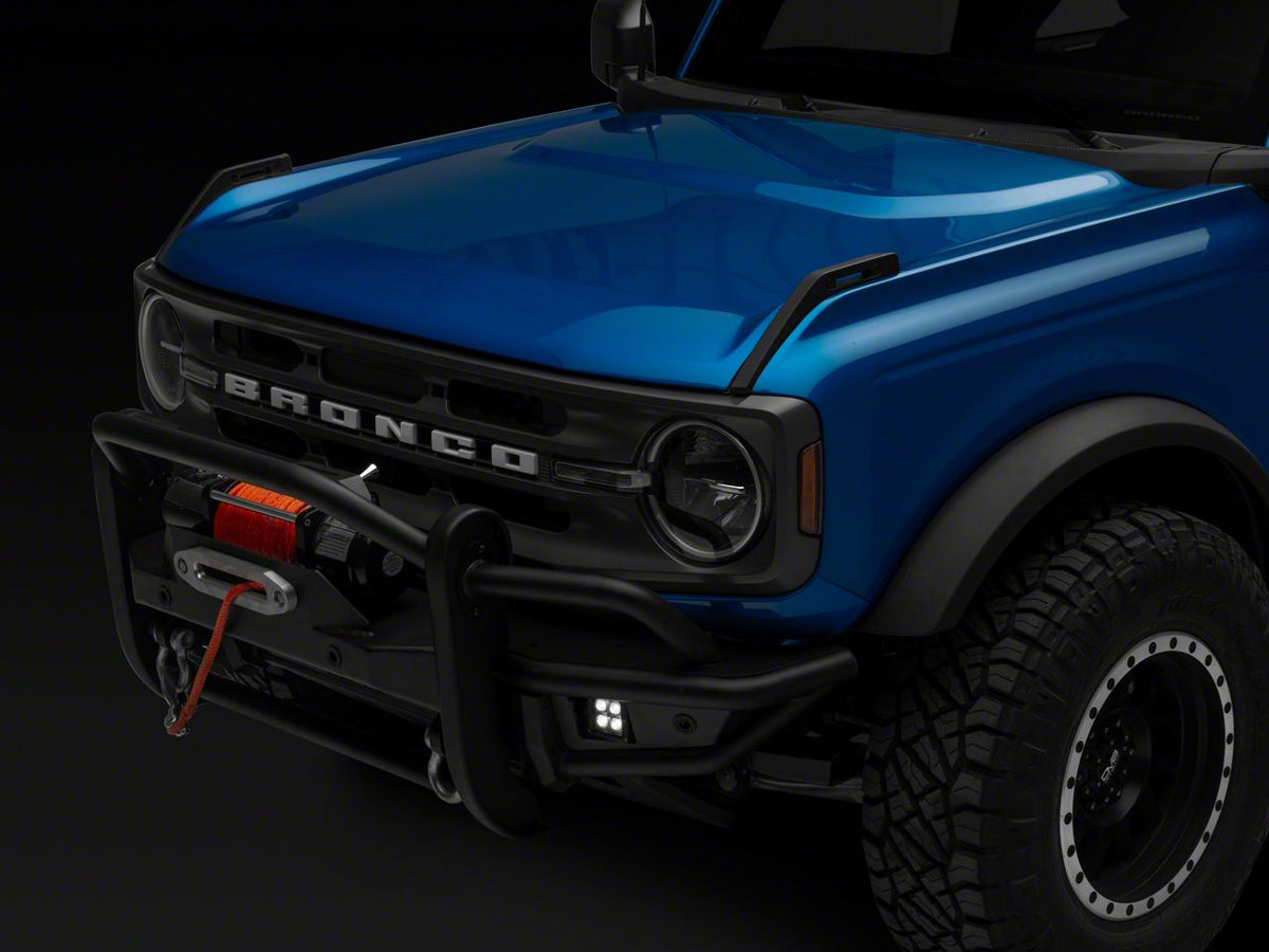 RedRock HD Tubular Front Winch Mount Bumper with LED Fog Lights and Grille Guard for Ford Bronco - view 2