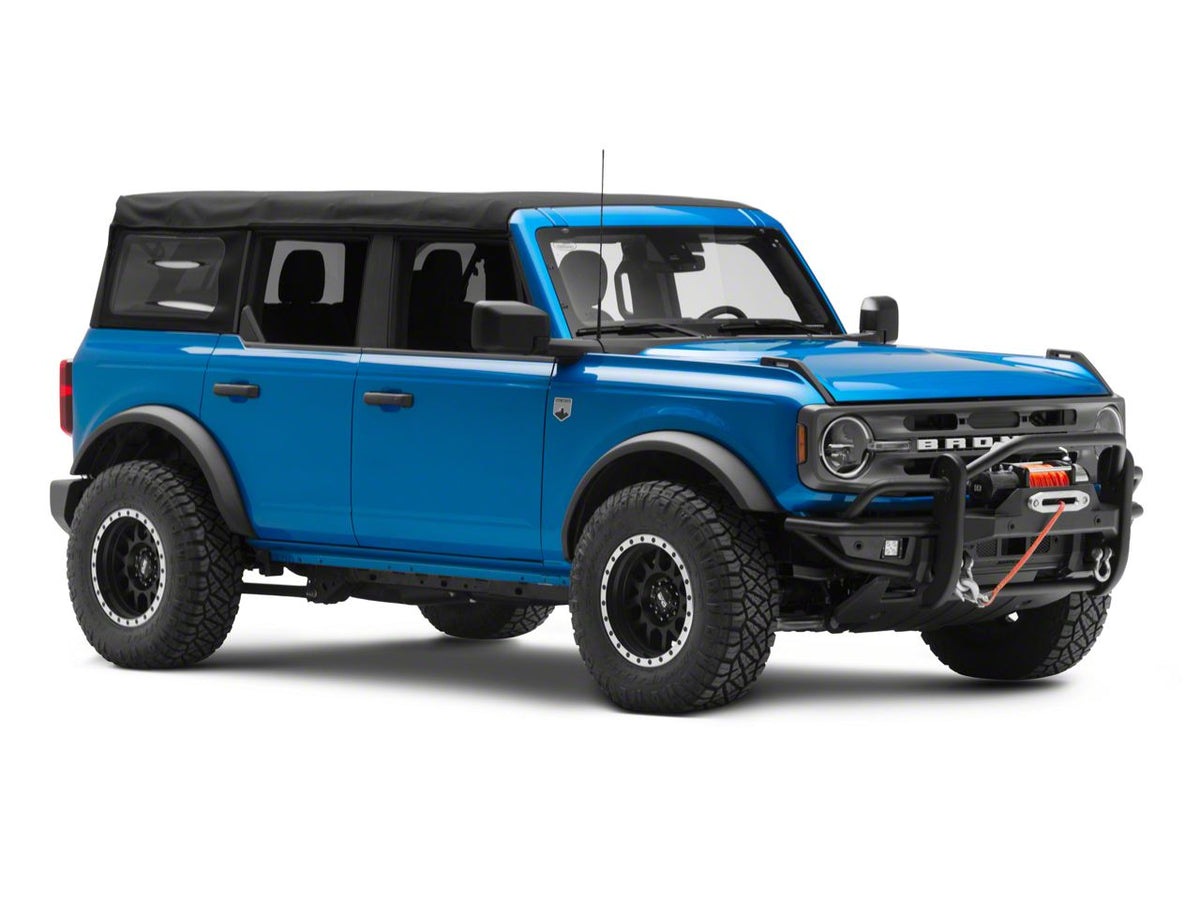 RedRock HD Tubular Front Winch Mount Bumper with LED Fog Lights and Grille Guard for Ford Bronco - view 3