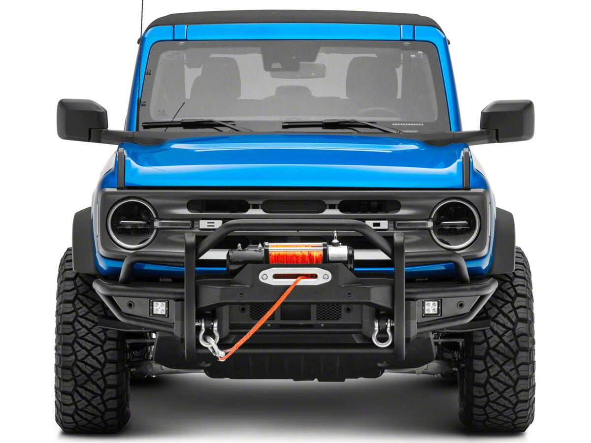 RedRock HD Tubular Front Winch Mount Bumper with LED Fog Lights and Grille Guard for Ford Bronco - view 5