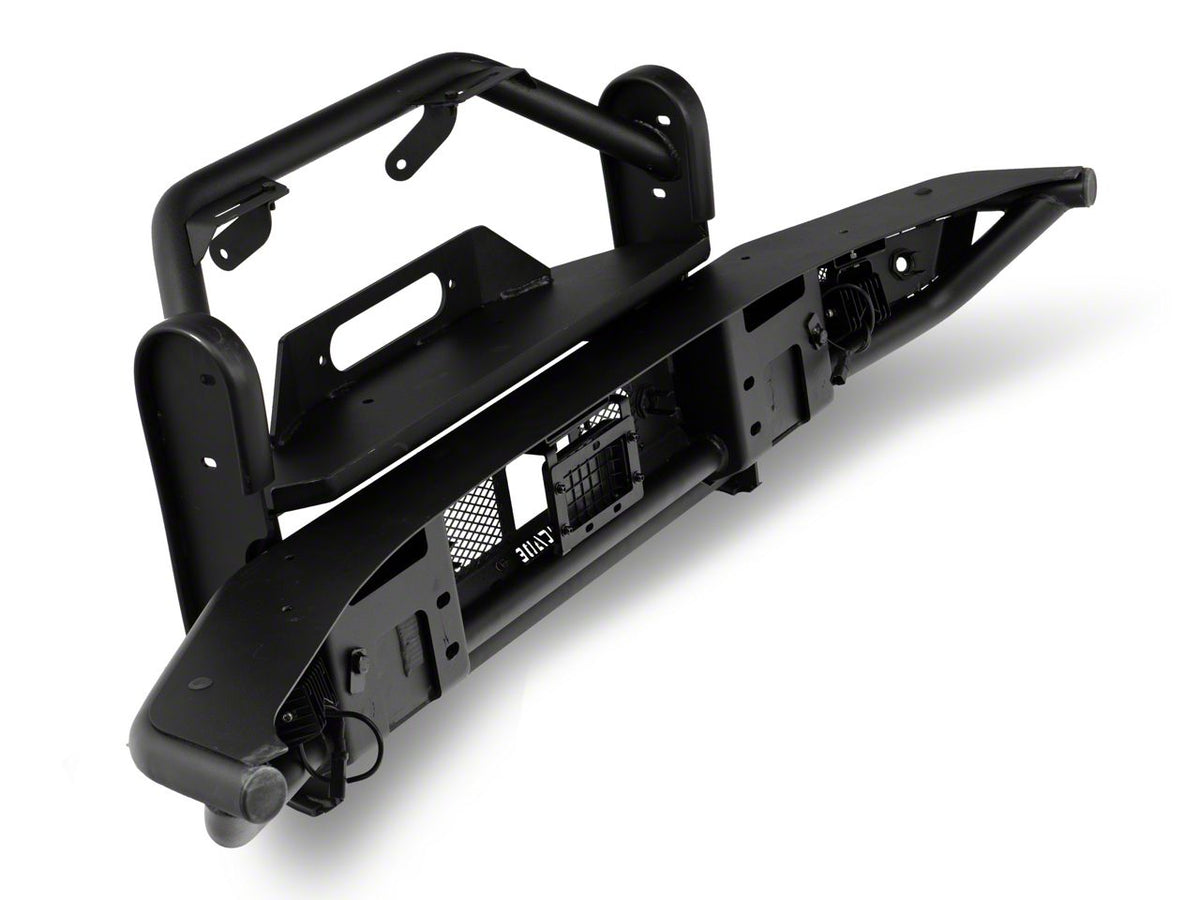 RedRock HD Tubular Front Winch Mount Bumper with LED Fog Lights and Grille Guard for Ford Bronco - view 8