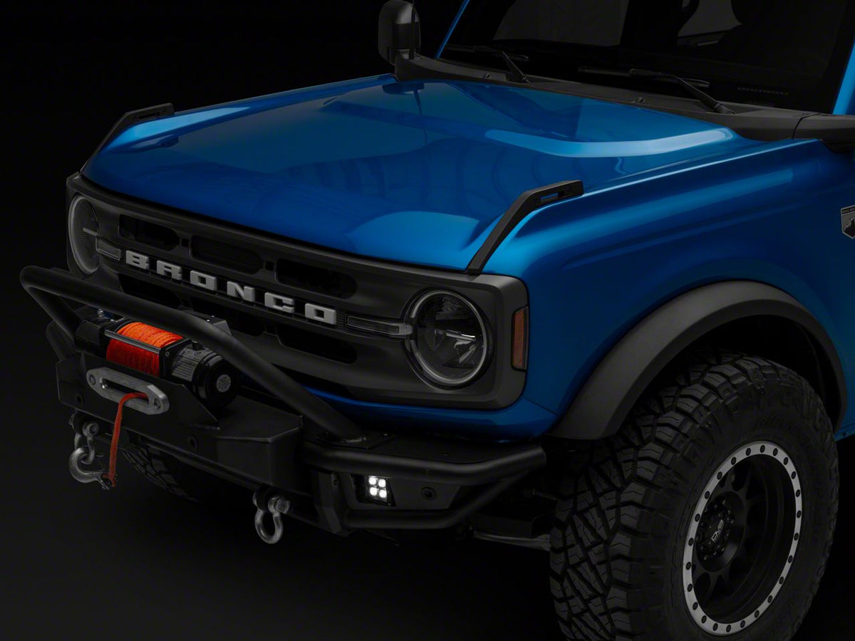 RedRock HD Tubular Front Winch Mount Bumper with LED Fog Lights and Skid Plate for Ford Bronco - view 2
