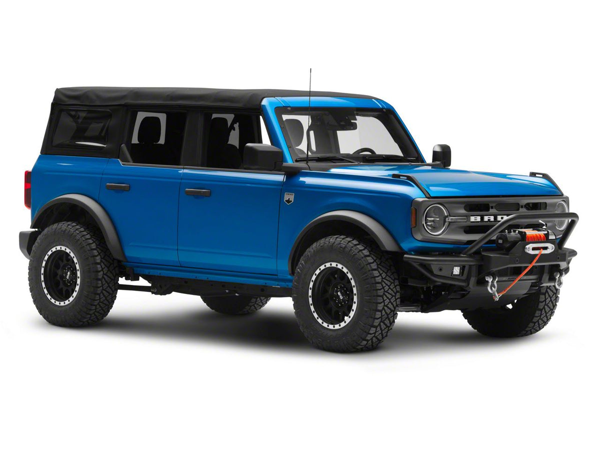 RedRock HD Tubular Front Winch Mount Bumper with LED Fog Lights and Skid Plate for Ford Bronco - view 3