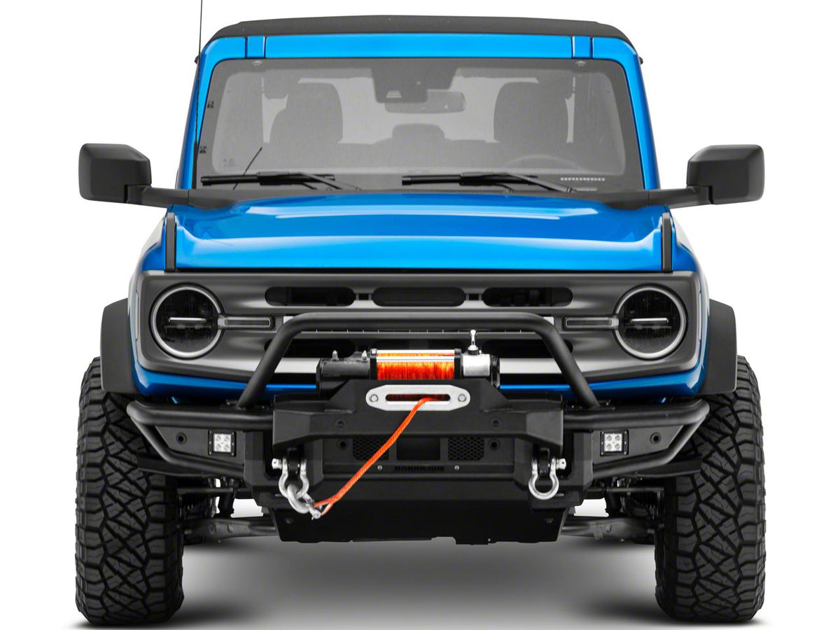 RedRock HD Tubular Front Winch Mount Bumper with LED Fog Lights and Skid Plate for Ford Bronco - view 5