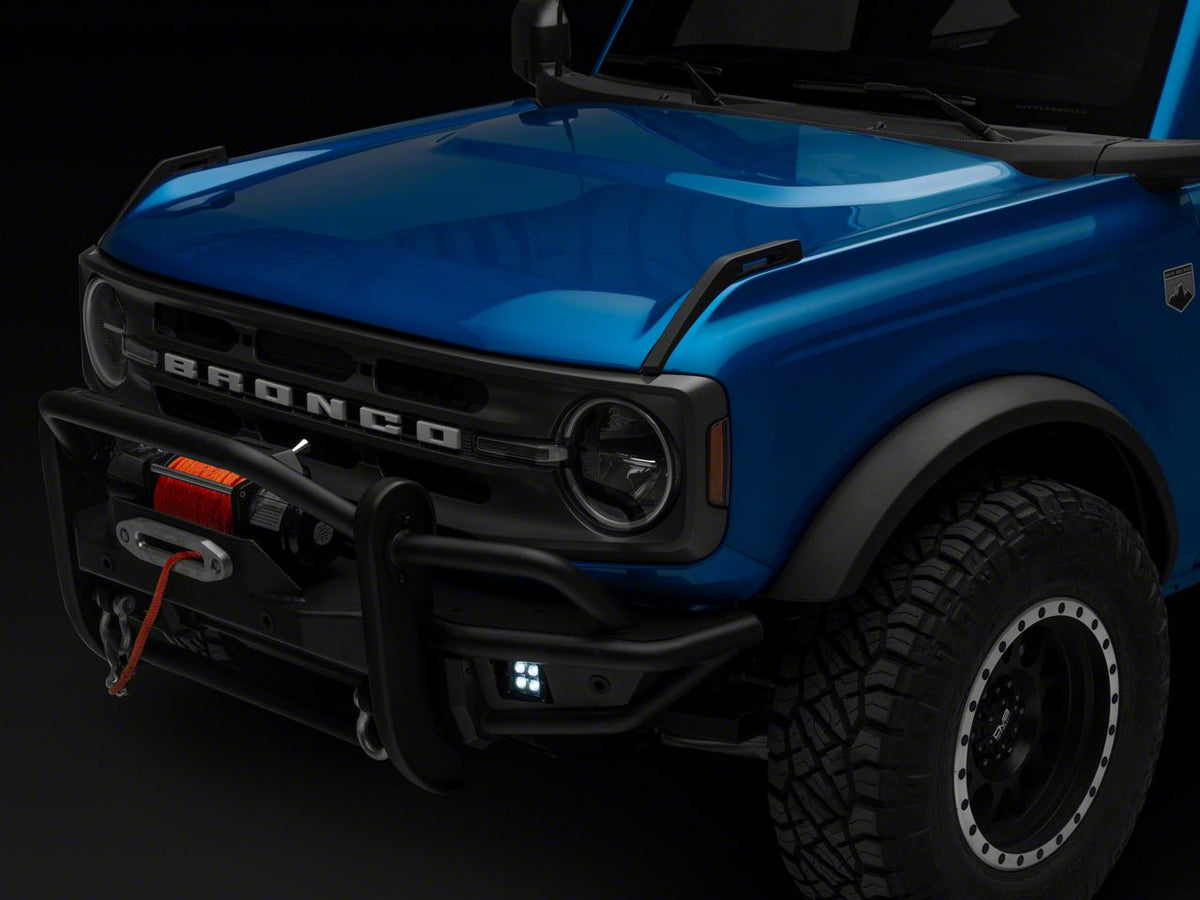 RedRock HD Tubular Front Winch Mount Bumper with LED Fog Lights, Grille Guard and Skid Plate for Ford Bronco - view 2