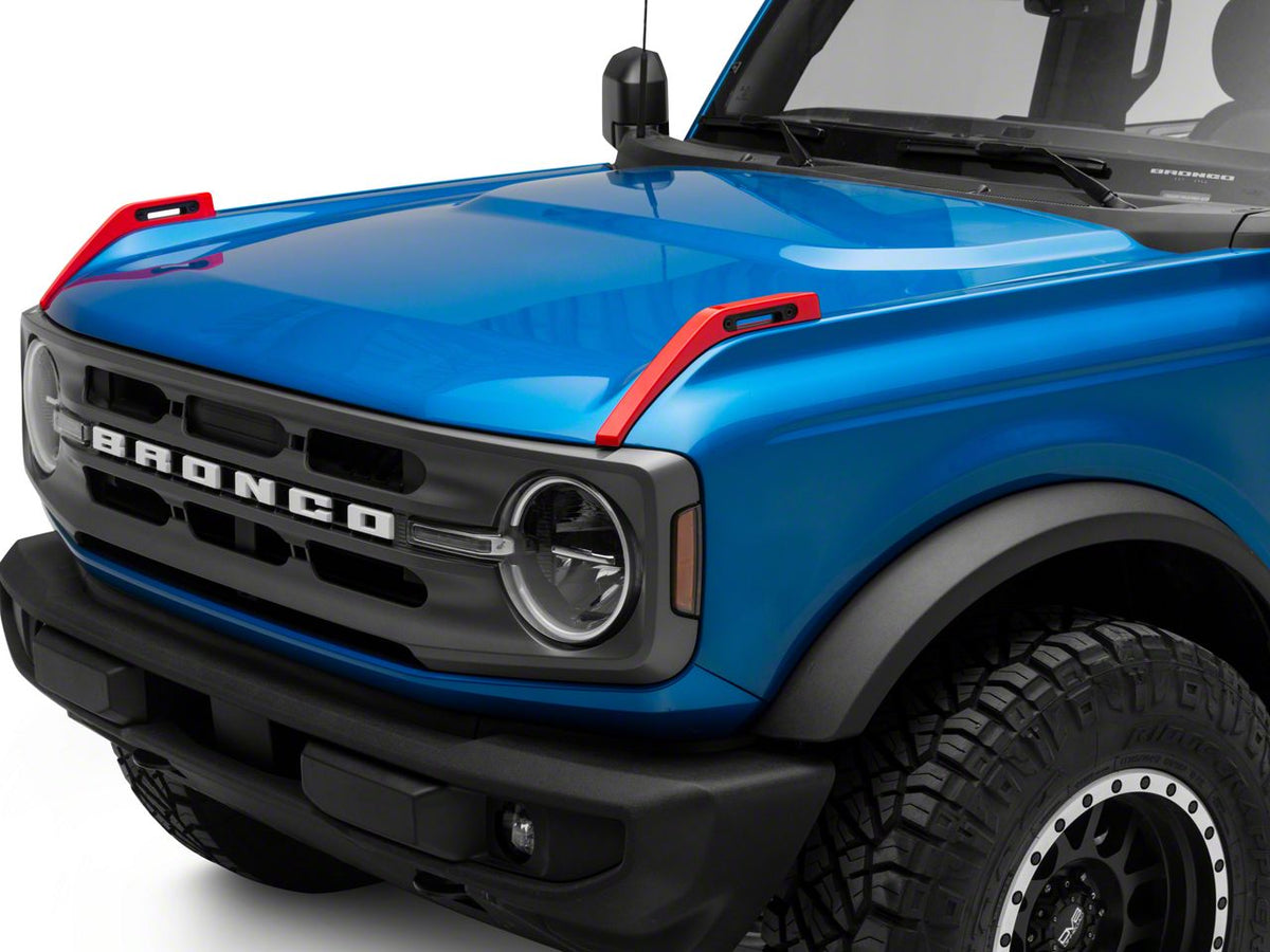RedRock Hood Catch Trim - Red for Ford Bronco - view 2