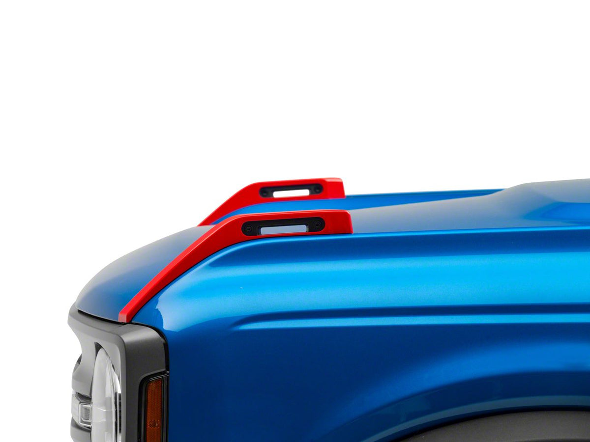 RedRock Hood Catch Trim - Red for Ford Bronco - view 3