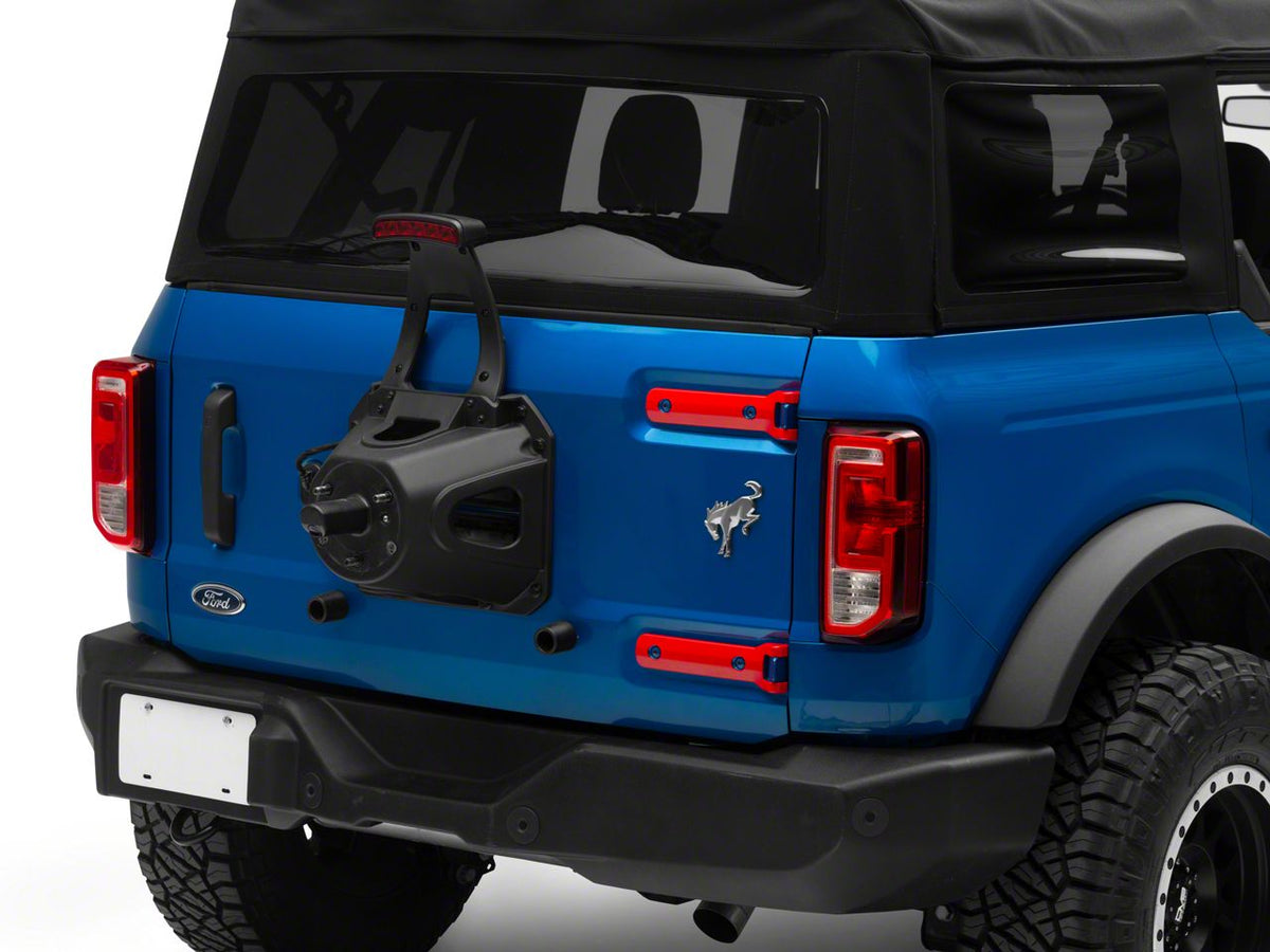 RedRock Tailgate Hinge Trim - Red for Ford Bronco - view 3