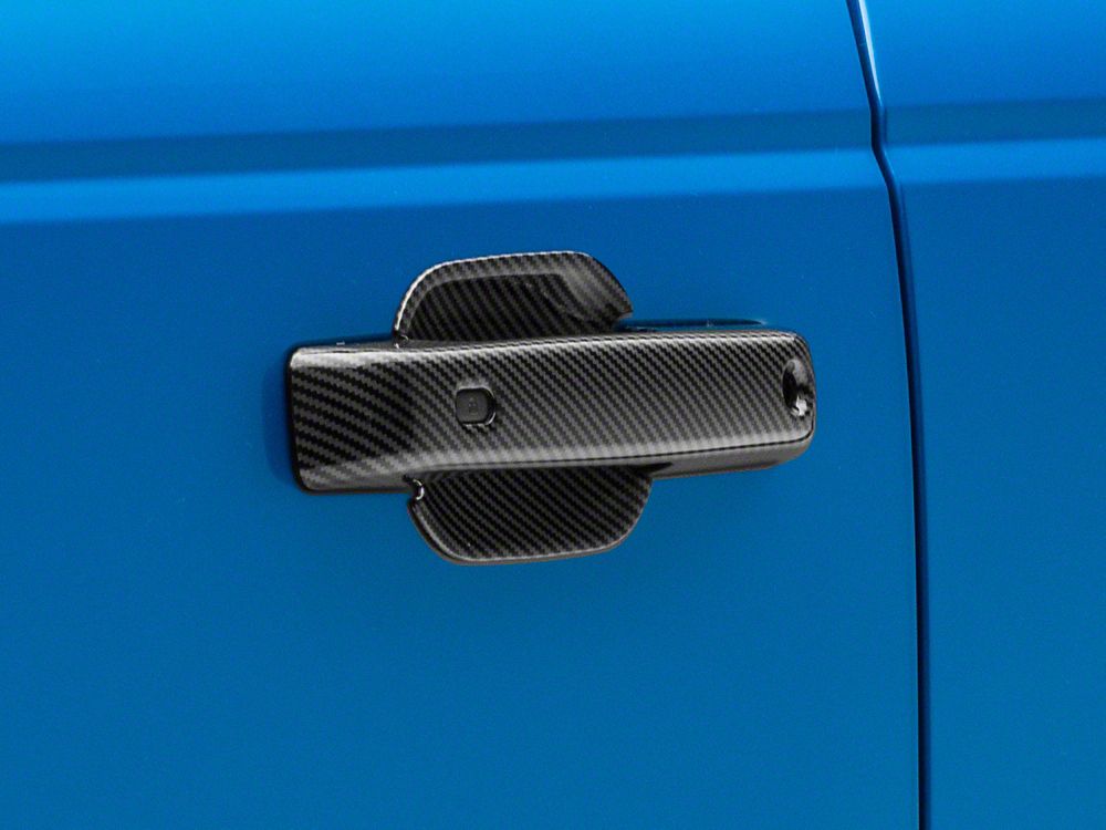 RedRock Door Handle and Recess Covers - Carbon Fiber Look for Ford Bronco - product view