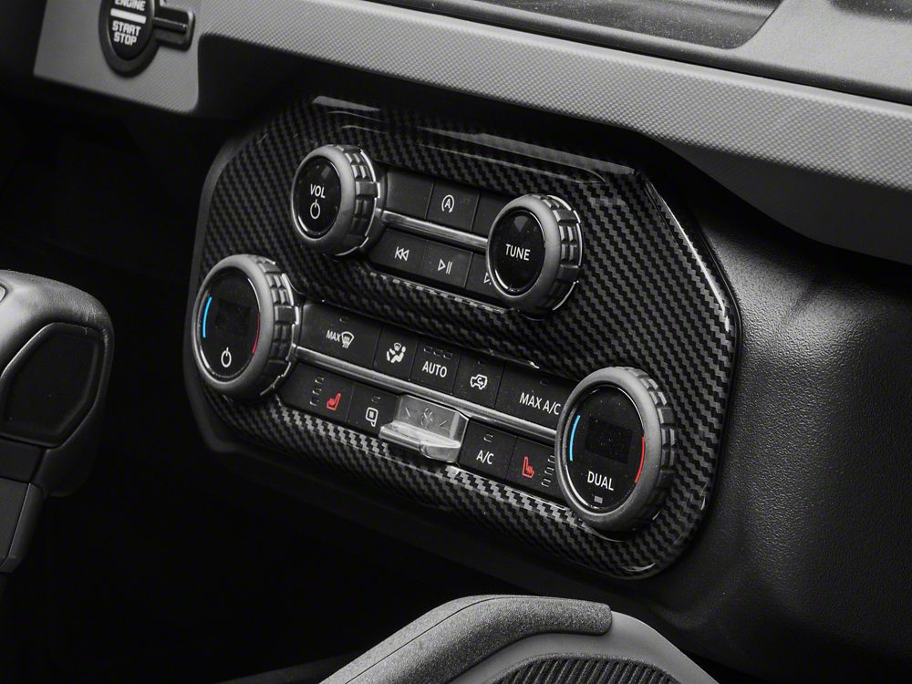 RedRock HVAC/Radio Panel Trim - Carbon Fiber Look for Ford Bronco - product view