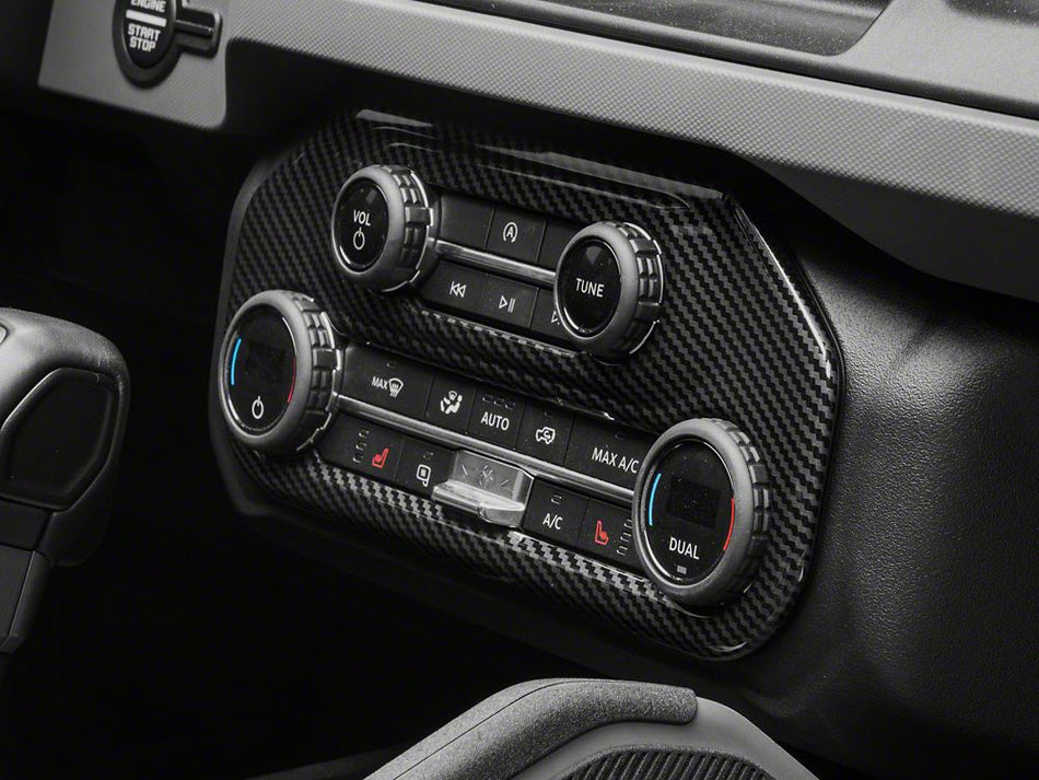 RedRock HVAC/Radio Panel Trim - Carbon Fiber Look for Ford Bronco - product view