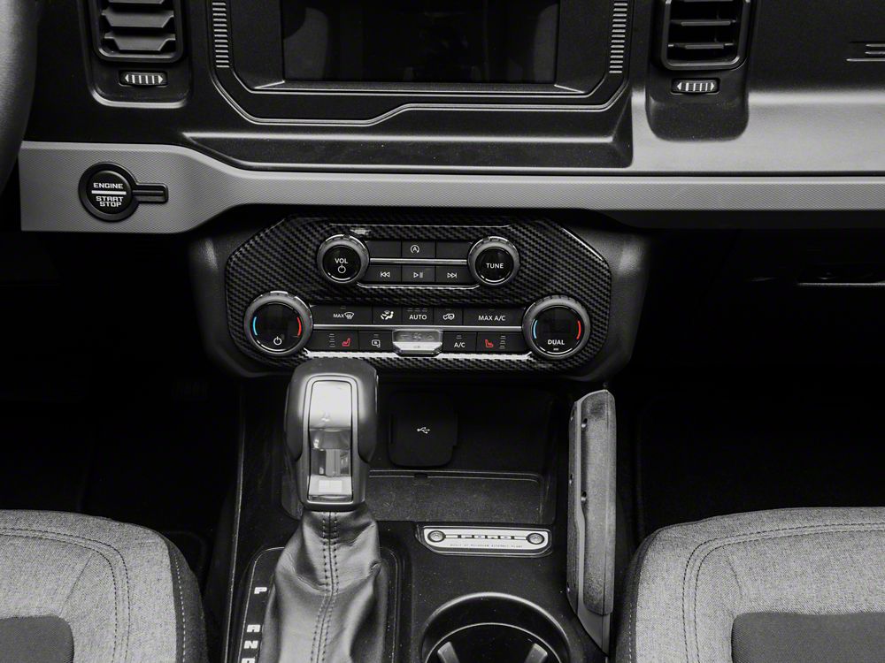 RedRock HVAC/Radio Panel Trim - Carbon Fiber Look for Ford Bronco - view 6