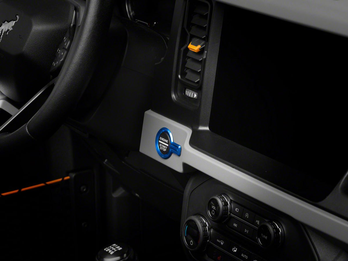 RedRock Billet Start-Stop Button Cover - Blue for Ford Bronco - view 2