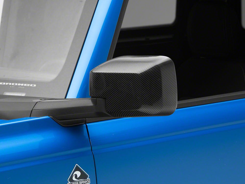 RedRock Mirror Covers - Carbon Fiber Look for Ford Bronco - product view