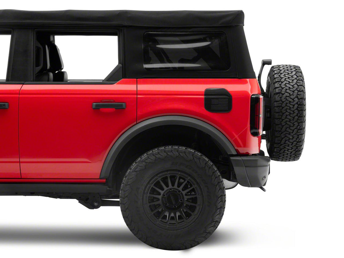 RedRock Fuel Door Cover - Carbon Fiber Look for Ford Bronco - view 3