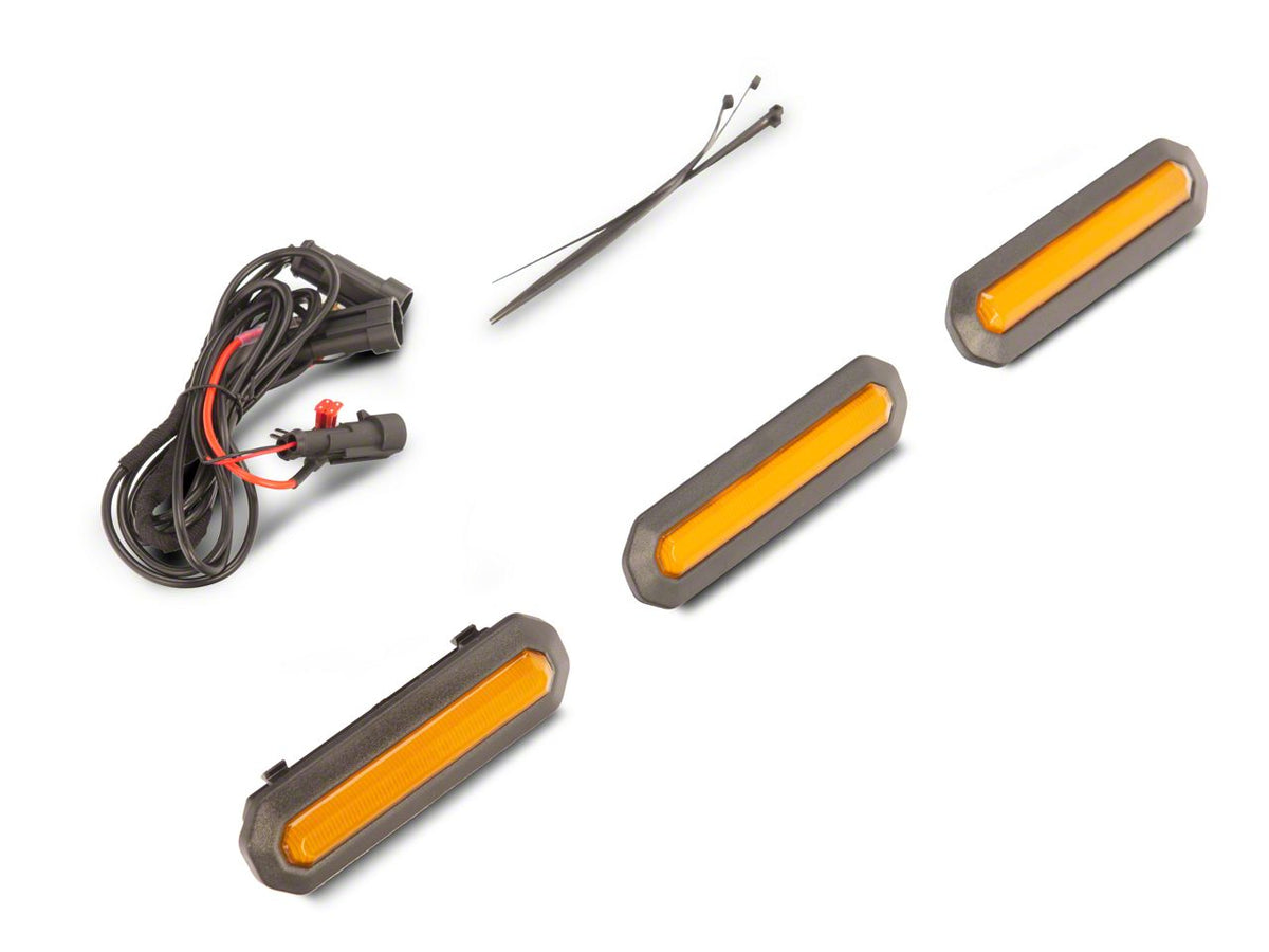 RedRock 3-Piece LED Grille Light Kit for Base and Black Diamond for Ford Bronco - view 2