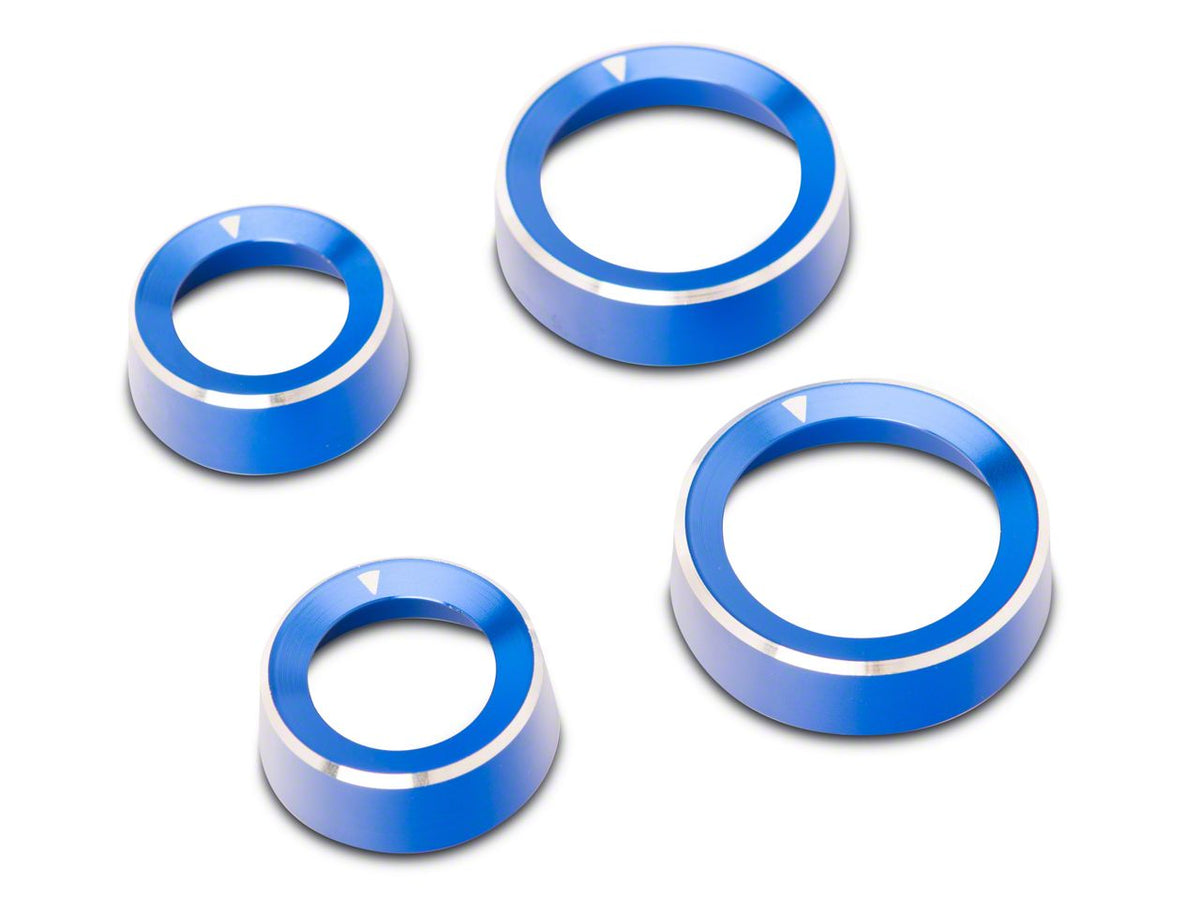 RedRock Billet 4-Piece Console Switch Cover Set - Blue for Ford Bronco - view 4