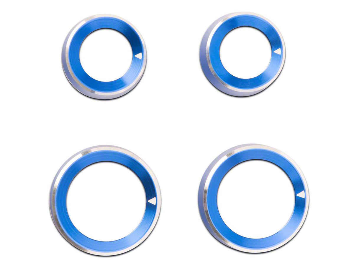 RedRock Billet 4-Piece Console Switch Cover Set - Blue for Ford Bronco - view 7