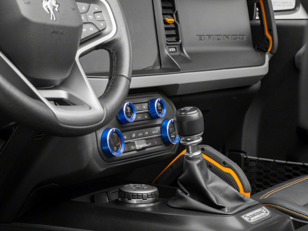 RedRock Billet 4-Piece Console Switch Cover Set - Blue for Ford Bronco - view 3