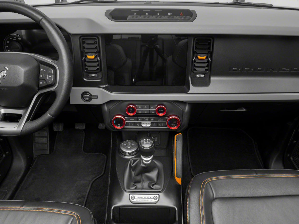 RedRock Billet 4-Piece Console Switch Cover Set - Red for Ford Bronco - view 2