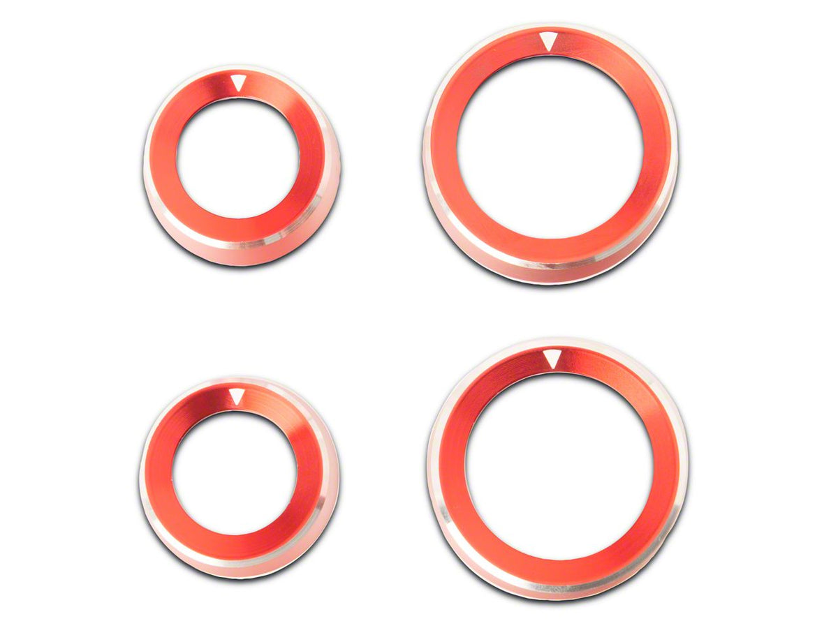 RedRock Billet 4-Piece Console Switch Cover Set - Red for Ford Bronco - view 7