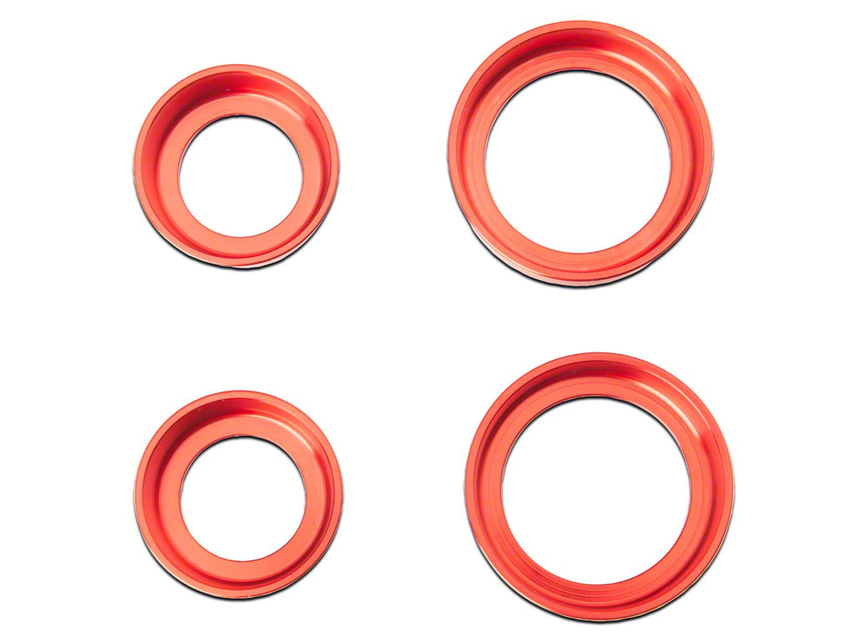 RedRock Billet 4-Piece Console Switch Cover Set - Red for Ford Bronco - view 8
