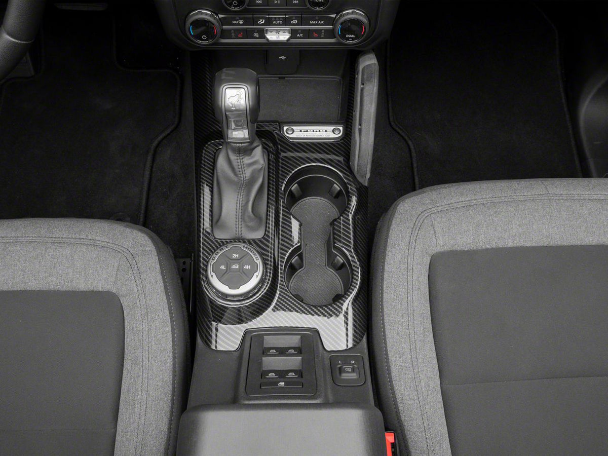 RedRock Center Console Cover Trim - Carbon Fiber Look for Automatic Transmission for Ford Bronco - view 3
