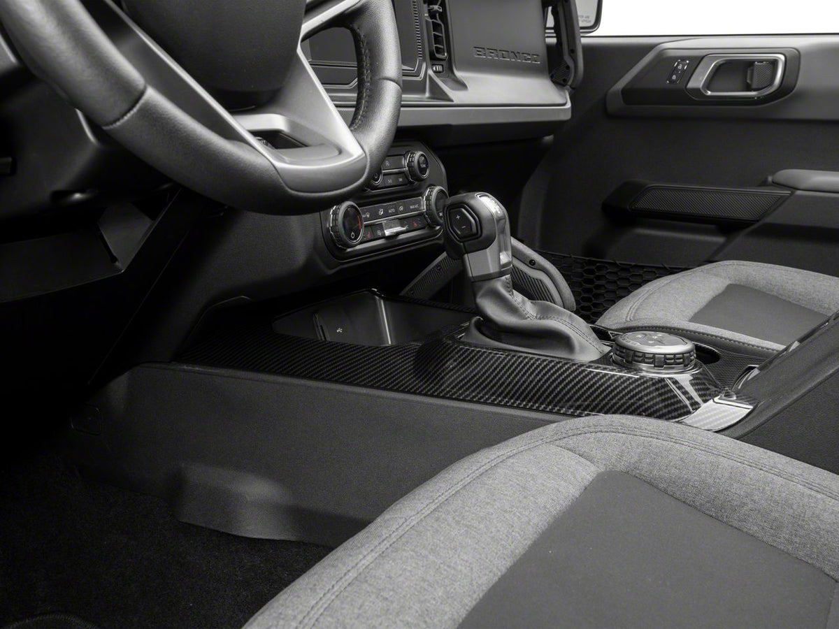 RedRock Center Console Cover Trim - Carbon Fiber Look for Automatic Transmission for Ford Bronco - view 4