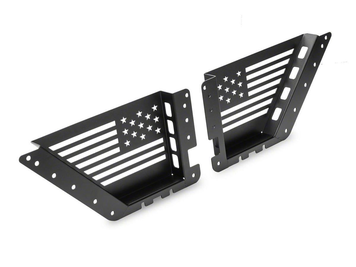 RedRock Aluminum Front Door Storage Panel with Flag Cutout for Ford Bronco - view 5