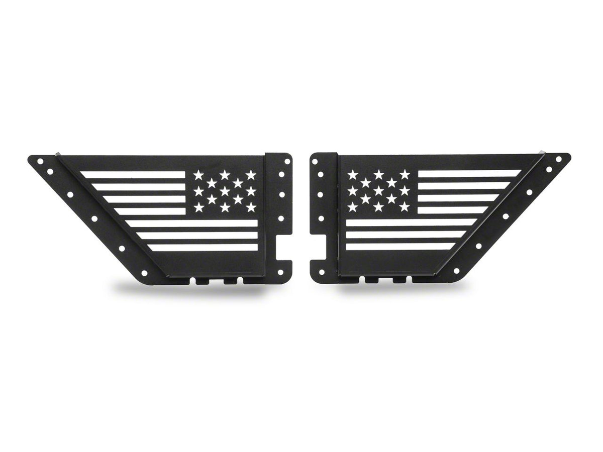 RedRock Aluminum Front Door Storage Panel with Flag Cutout for Ford Bronco - view 6